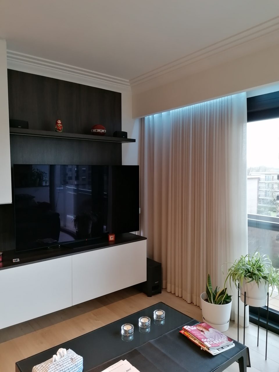 Realisatie gordijnen in een appartement